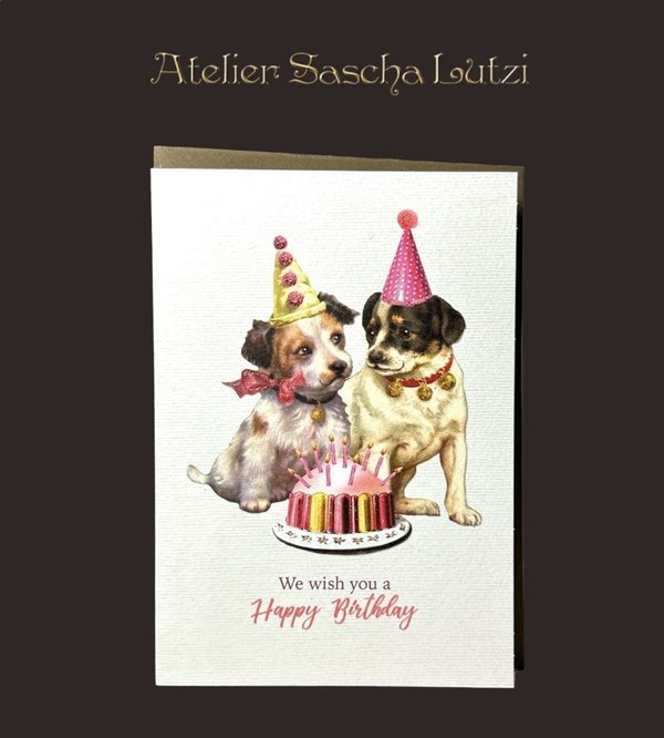 Faltkarte Glückwunschkarte Geburtstag mit Kuvert 12cm x 17cm