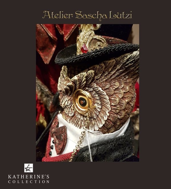 Katherine´s Collection Eule, Holiday Cheer Owl 46cm