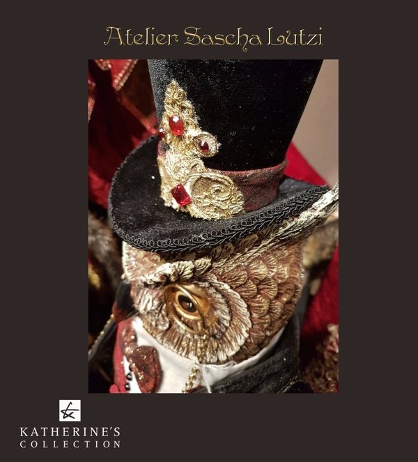 Katherine´s Collection Eule, Holiday Cheer Owl 46cm