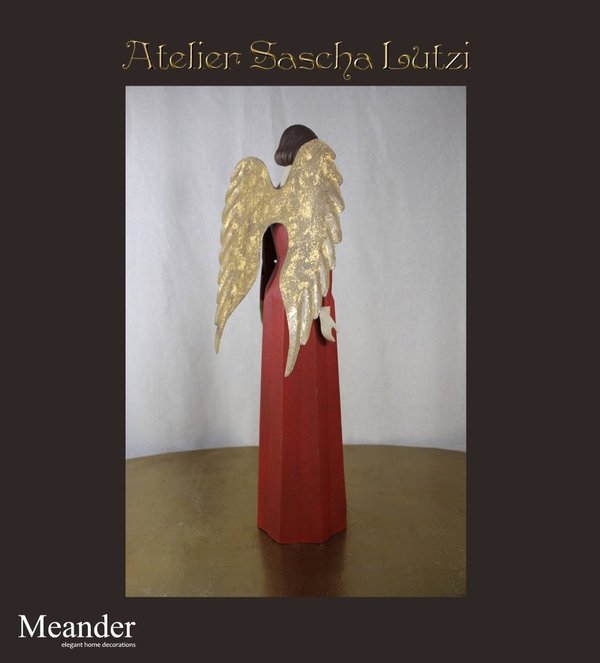 Engel Antikrot mit goldenen Flügeln 48cm