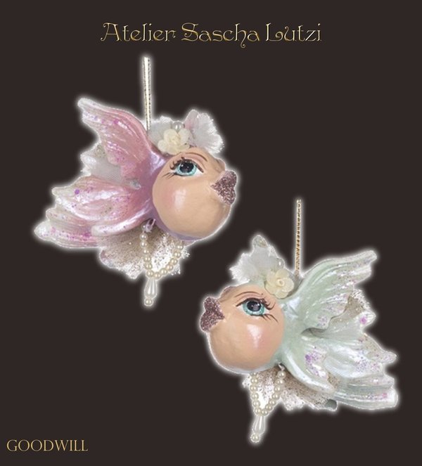 Fairy Goldfish Kissingfish Ornament