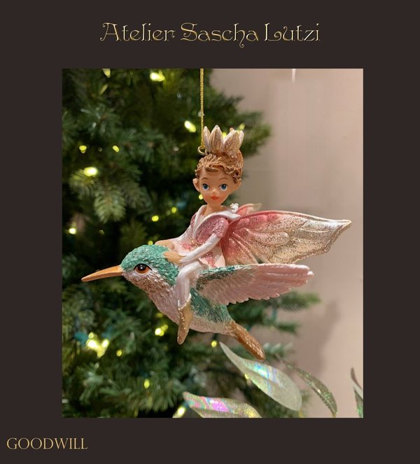 Fairy Riding Bird Ornament