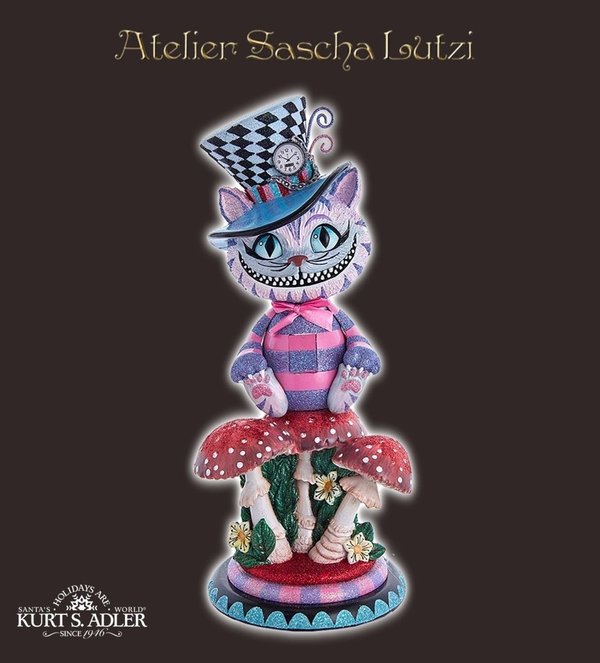 Disney Cheshire Cat Nussknacker, Alice im Wunderland 38cm