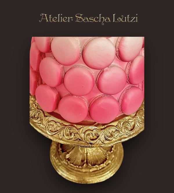 Dekorativer December Diamonds Sweet Macaron Baum Pink Gold 45cm NEU